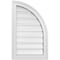 Ekena Millwork Quarter Round Top Right Surface Mount PVC Gable Vent w/ 2"W x 1-1/2"P Brickmould Frame, 16"W x 26"H GVPQR16X2602SF - alternate 1